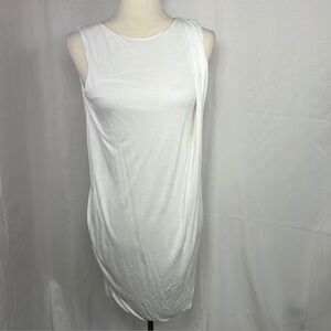 VINCE Grecian Drape Sleeveless Dress White Sz S  #V188182059 NWT